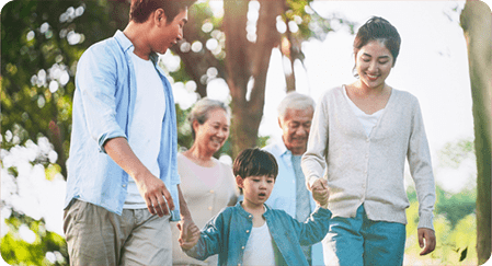 family in park