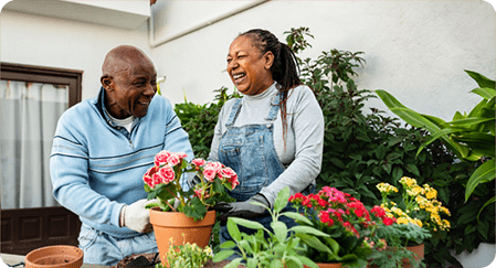 couple gardening