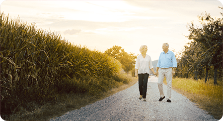 couple walking on trail